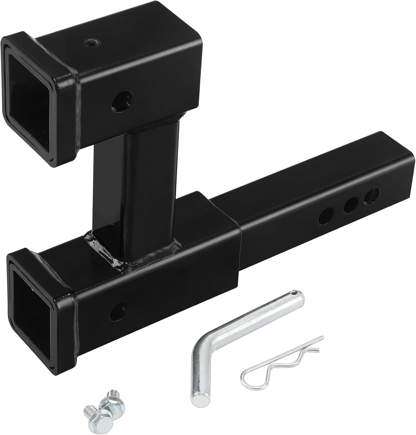 TCMT Double Hitch Receiver 2 Inch Trailer Dual Hitch Extension Riser Hitch Adapter 4000LB Universal