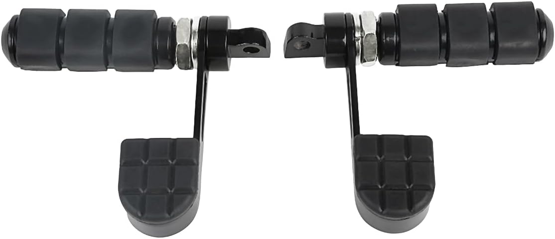 TCMT Anti Vibration Stirrup Heel Support Footpegs Fits For Harley Dyna Super Glide Wide Glide Street Bob Fat Bob Low Rider Heritage Softail Night Train Deluxe Sportster XL1200 XL883 (Black)