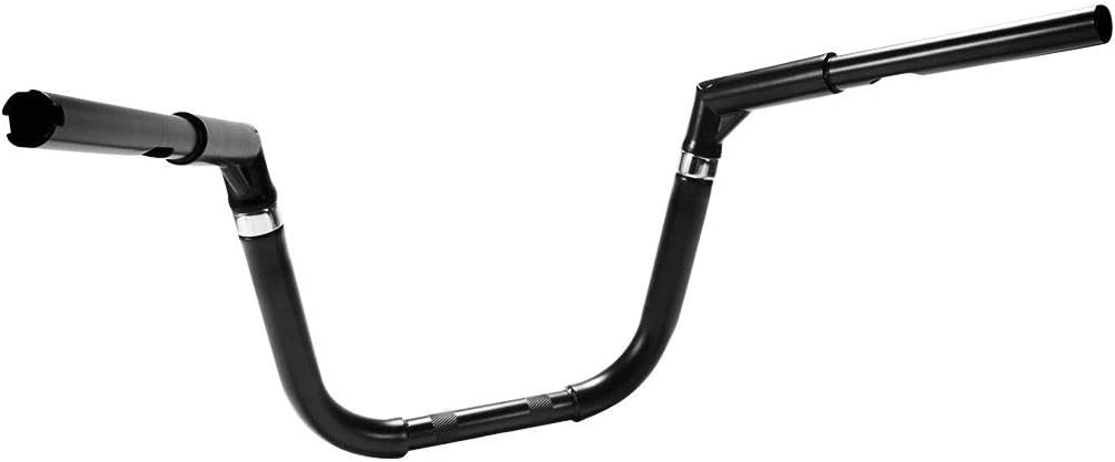 TCMT 12" Rise 1-1/4" Mini-Ape Handlebar Fits For Harley Dyna Street Bob 2006-2017 Switchback 2012-2016 Fat Bob 2008-2017 Wide Glide 1999-2017 Softail Slim Heritage Fat Boy Deluxe Deuce 2000-2017