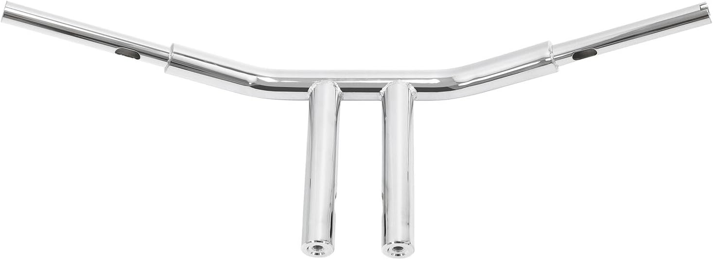 TCMT 10" Rise T-Bar 1.5" Fat Handlebar Fit For HarleyFat Bob Fat Boy Heritage Classic Low Rider Street Bob Sport Glide Breakout Deluxe 2018-2023