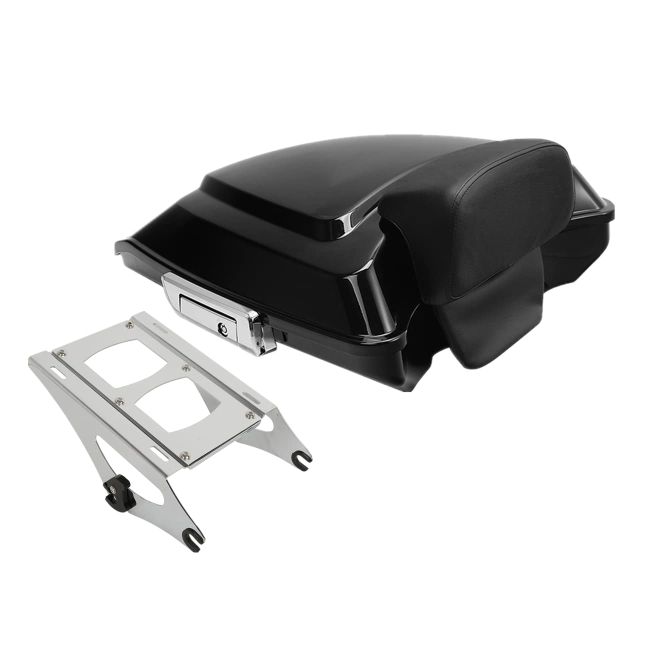 TCMT 5.5" Razor Motorcycle Trunk Box Backrest Pad Mounting Rack Fit For Harley 2014-2025 Touring Road King Street Road Electra Glide Pack