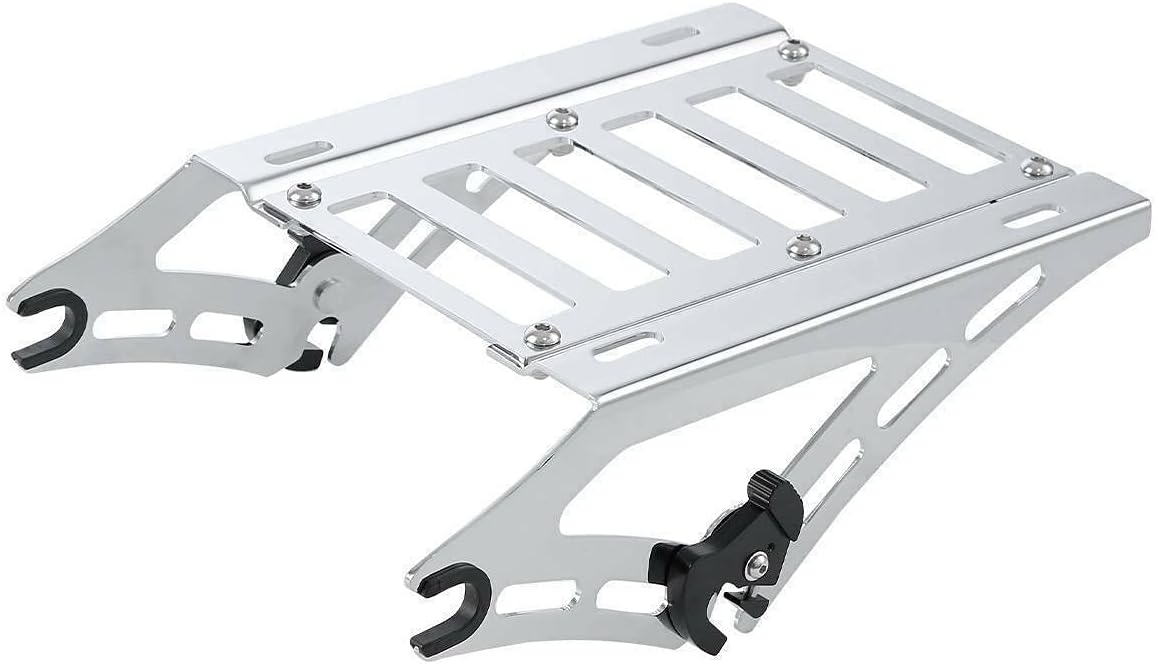 TCMT 13.7" King Motorcycle Trunk Box Backrest Luggage Rack 2 Up Mount Rack Fit For Harley 2014-2025 Touring CVO Road King Road Glide Street Glide Electra Glide Pack