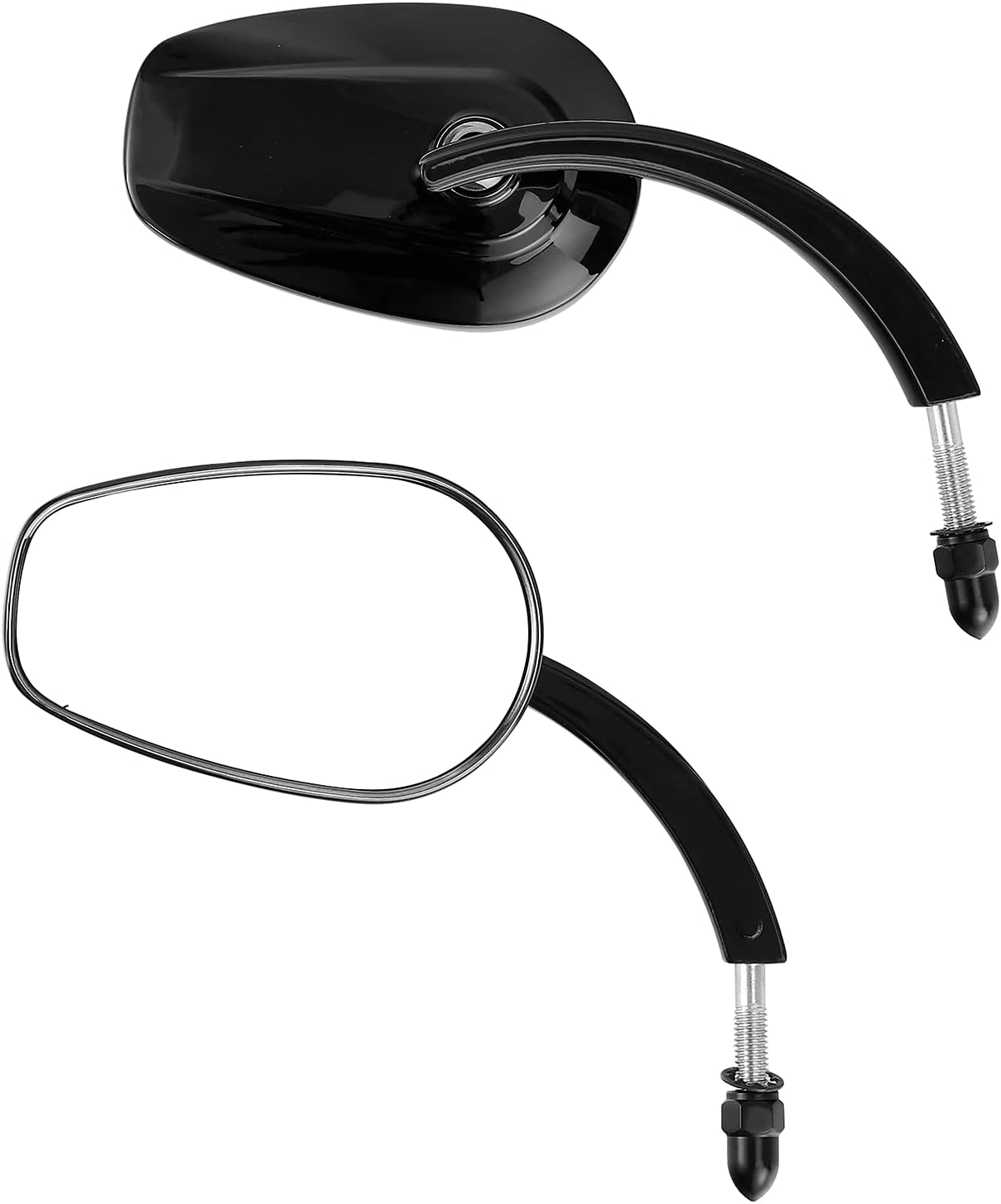 TCMT 8mm Threaded Rearview Side Mirrors Fit For Harley Dyna Switchback Street Bob Fat Bob Low Rider Wide Glide Softail Slim Fat Boy Sportster 1200 48 72 XG500 XG750 Touring Road King Road Street Glide