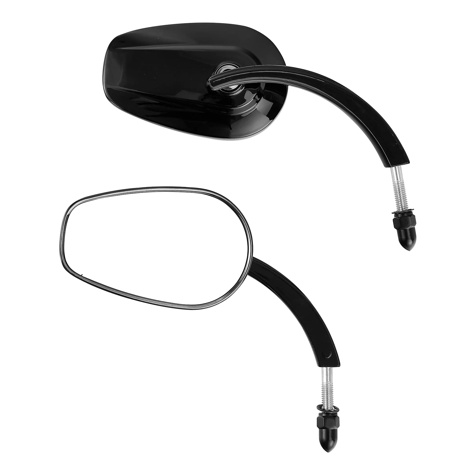 TCMT 8mm Threaded Rearview Side Mirrors Fit For Harley Dyna Switchback Street Bob Fat Bob Low Rider Wide Glide Softail Slim Fat Boy Sportster 1200 48 72 XG500 XG750 Touring Road King Road Street Glide