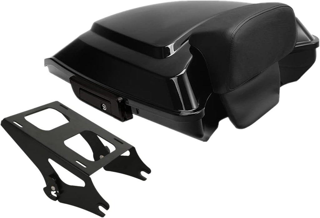 TCMT 5.5" Razor Motorcycle Trunk Box Backrest Pad Mounting Rack Fit For Harley 2014-2025 Touring Road King Street Road Electra Glide Pack