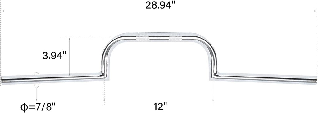 TCMT 7/8" Bars Ace Handle Bar Fits For Honda Kawasaki Suzuki YAMAHA Chrome