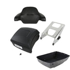 TCMT 13.7" King 2014-2025 Motorcycle Trunk Backrest Pad Top Luggage Rack Speakers Fit For Harley Touring CVO Road King Street Electra Glide Ultra Limited Pack