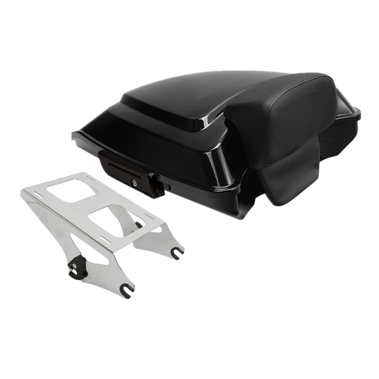 TCMT 5.5" Razor Motorcycle Trunk Box Backrest Pad Mounting Rack Fit For Harley 2014-2025 Touring Road King Street Road Electra Glide Pack