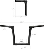 TCMT 10" Rise Ape Hangers 1 1/4" Handlebar Fit For Harley Softail Street Bob 2018-24