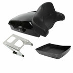 TCMT 10.7" Chopped Motorcycle Trunk Box Backrest LED Tail Light Fit For Harley Touring 2014-2025 Electra Glide Road Glide Road King FLHT FLTRX FLHR Chrome Latch Pack