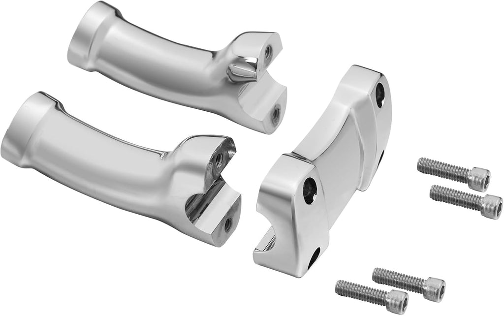 TCMT 4" Tall Handlebar Risers Fit For Harley Dyna Softail Sportster 1" Bars Fit For Yamaha Road Star Suzuki Boulevard Kawasaki Vulcan Honda Shadow 750 Aero Honda VTX 1800N