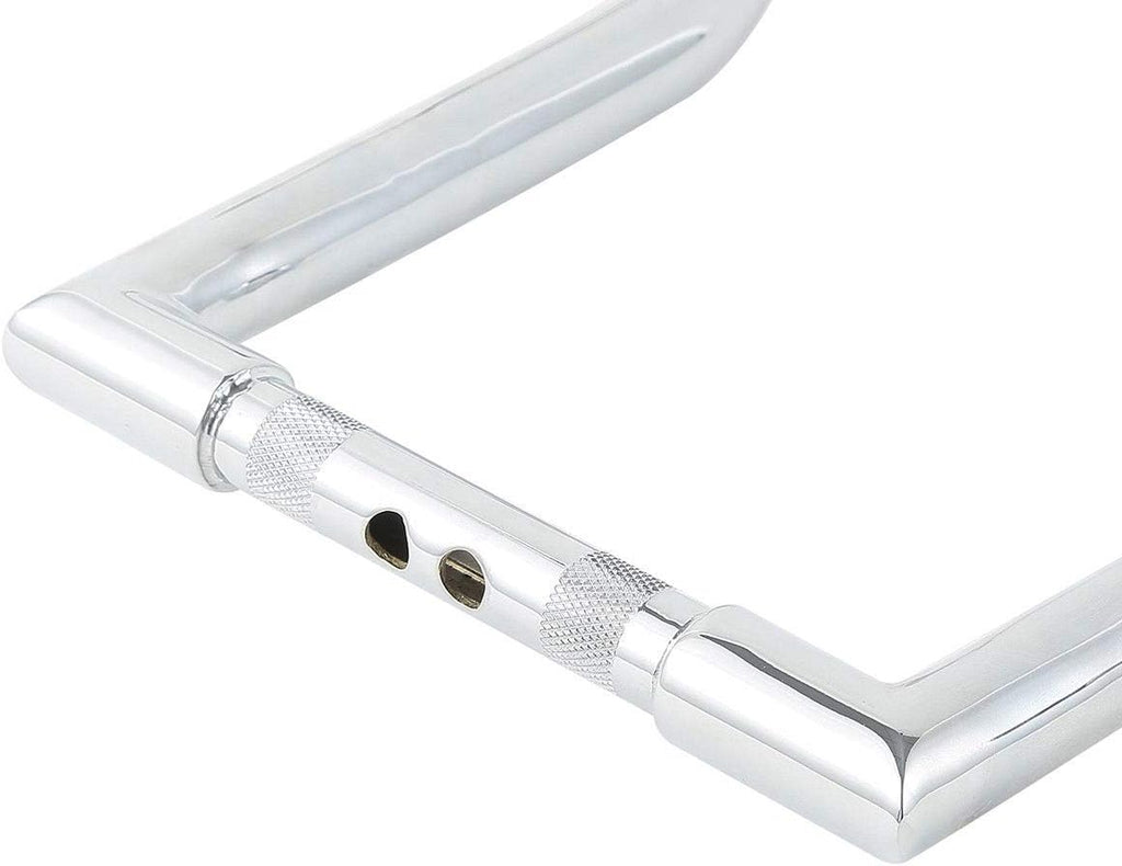 TCMT 12" Rise Ape Hanger Bar, 1-1/4" Fat Handlebar, Fits Harley FLST FXST Sportster XL, Chrome Steel, 34.5" Wide