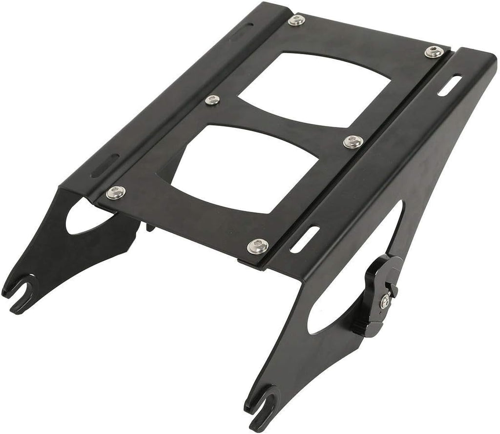 TCMT 13.7" King Motorcycle Trunk Backrest Pad Luggage Rack 2 Up Mounting Rack Base Plate Fit For Harley 2014-2025 Touring CVO Road King Road Glide Street Glide Electra Glide Pack
