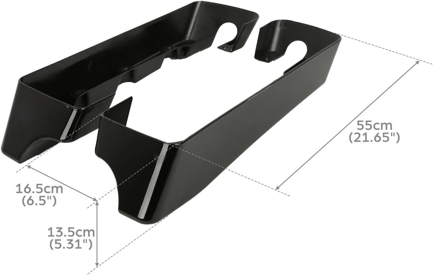 TCMT ABS 4" Hard SaddleBag Extensions Fits For Harley Touring Models CVO Road Glide Road King Street Glide Electra Glide Ultra Classic 1994-2013