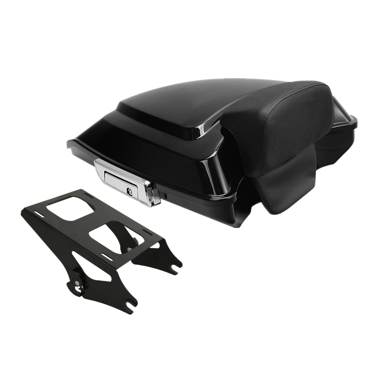 TCMT 5.5" Razor Motorcycle Trunk Box Backrest Pad Mounting Rack Fit For Harley 2014-2025 Touring Road King Street Road Electra Glide Pack