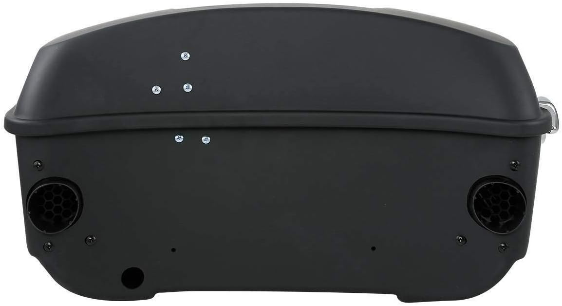 TCMT 13.7" King Motorcycle Trunk Box W/Latches Brake TailLight Base Plate Fit For Harley 2014-2025 Touring CVO Road King Road Glide Street Glide Electra Glide Pack