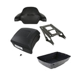 TCMT 13.7" King 2014-2025 Motorcycle Trunk Backrest Pad Top Luggage Rack Speakers Fit For Harley Touring CVO Road King Street Electra Glide Ultra Limited Pack