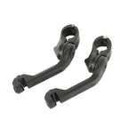 TCMT 1-1/4" 1.25" 32mm Black Long Angled Highway Engine Guard Foot Pegs Kit Fits For Harley Touring Road King Street Glide Road Glide Electra Glide Softail Sportster Dyna with 1.25" Engine Guards