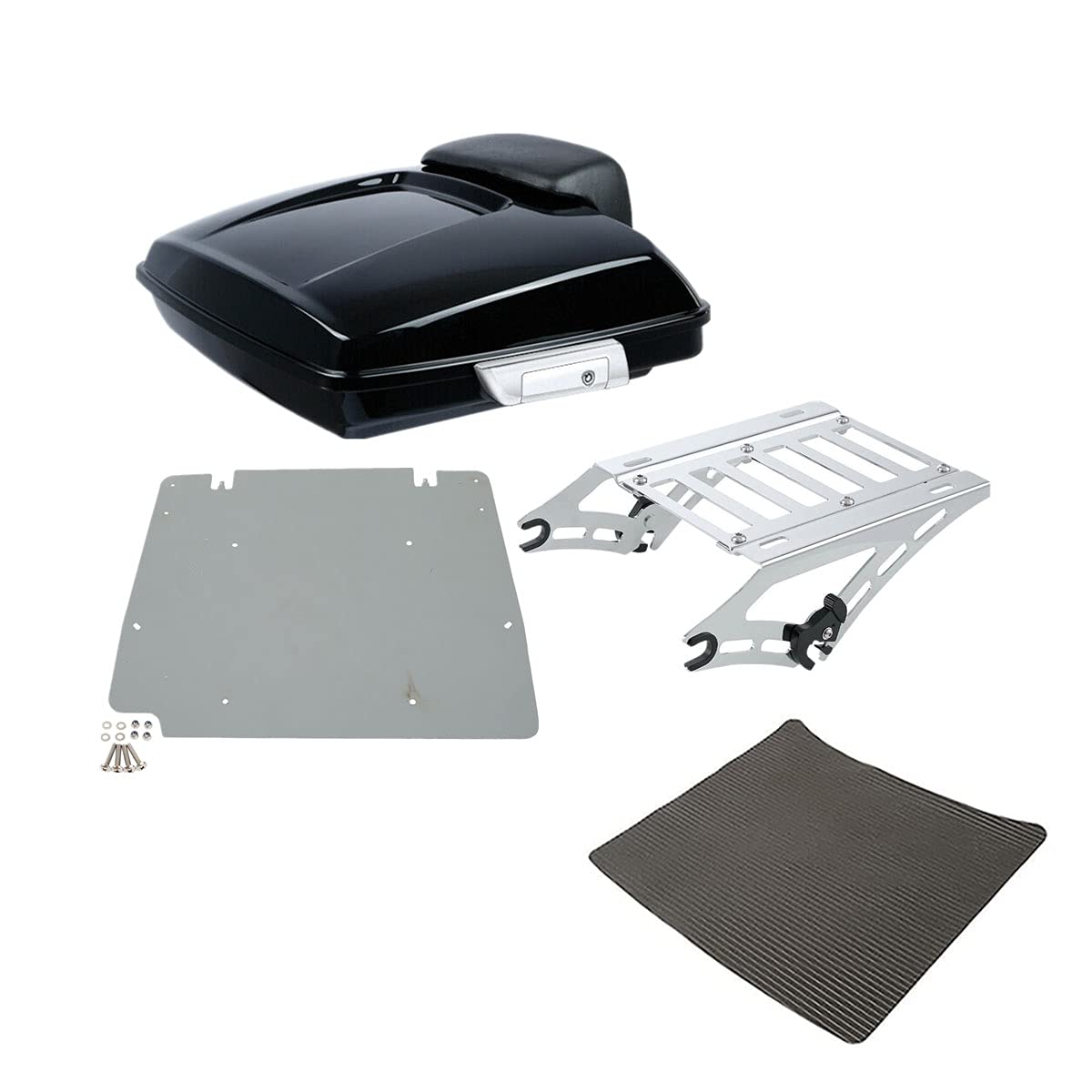 TCMT 5.5" Razor Motorcycle Trunk Box Backrest Psd Fits For Harley Touring 2014-2025 CVO Road King Road Glide Street Glide Electra Glide Ultra Limited Tri Glide Pack