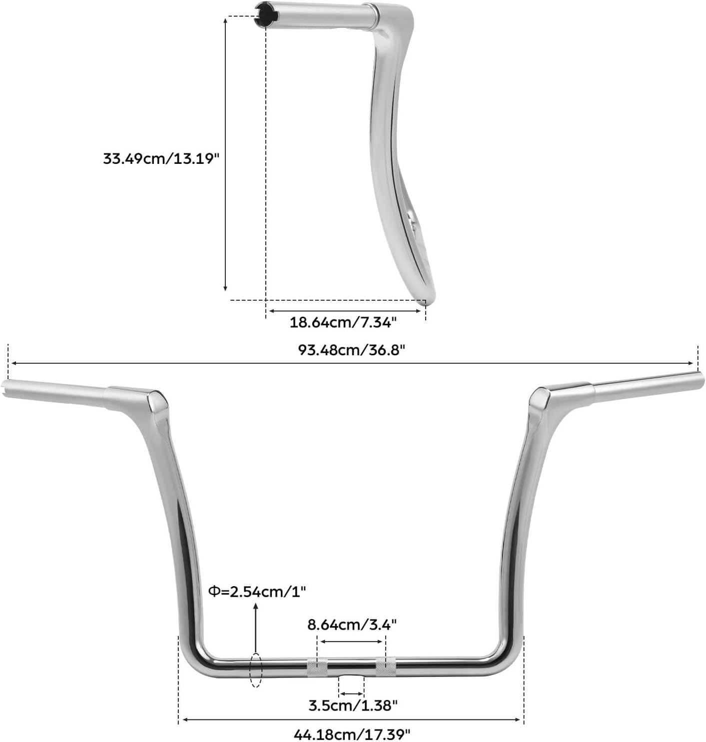 TCMT 13" Rise Ape Hanger Handlebar Fit For Harley Touring Road Street Glide 2014-2023