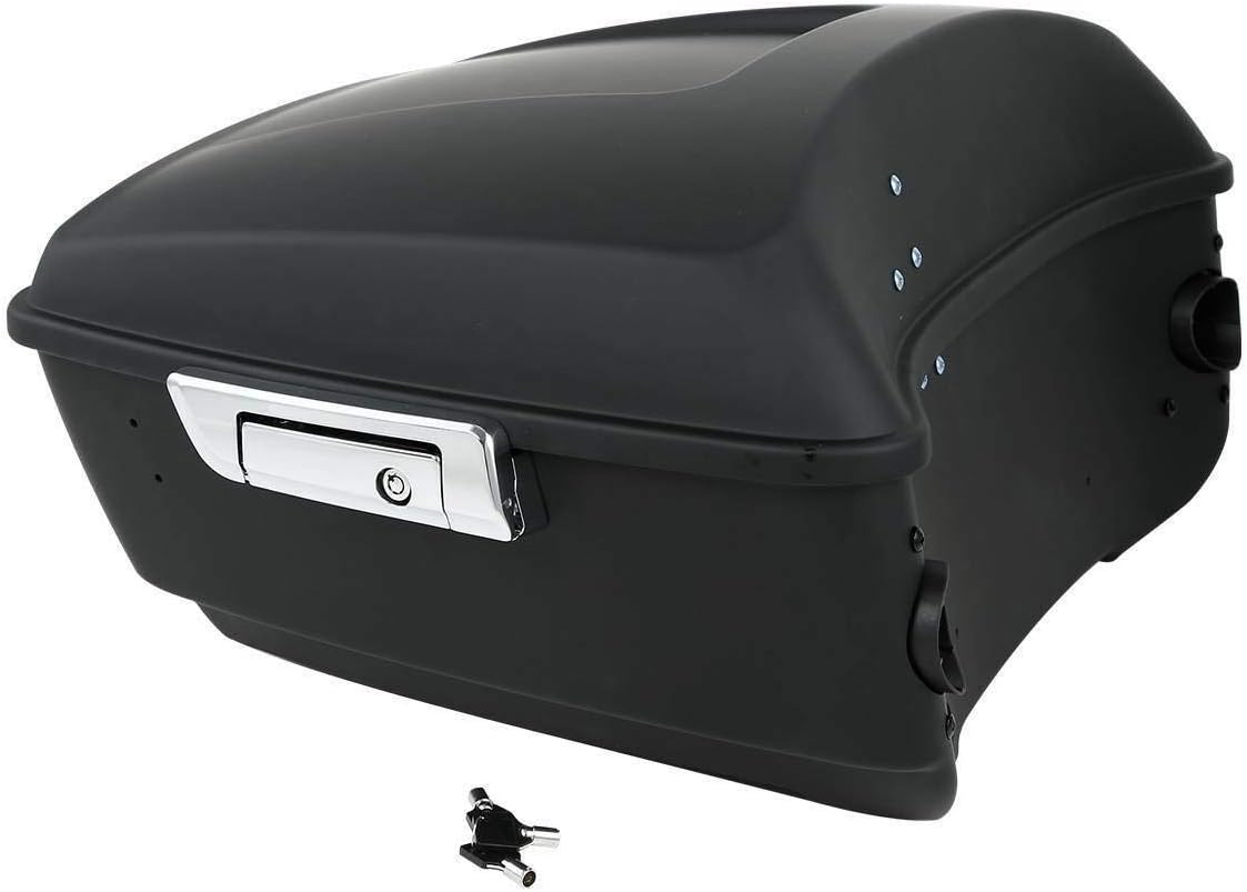 TCMT 13.7" King Motorcycle Trunk Box W/Latches Key Fit For Harley 2014-2025 Touring CVO Road King Road Glide Street Glide Electra Glide Pack