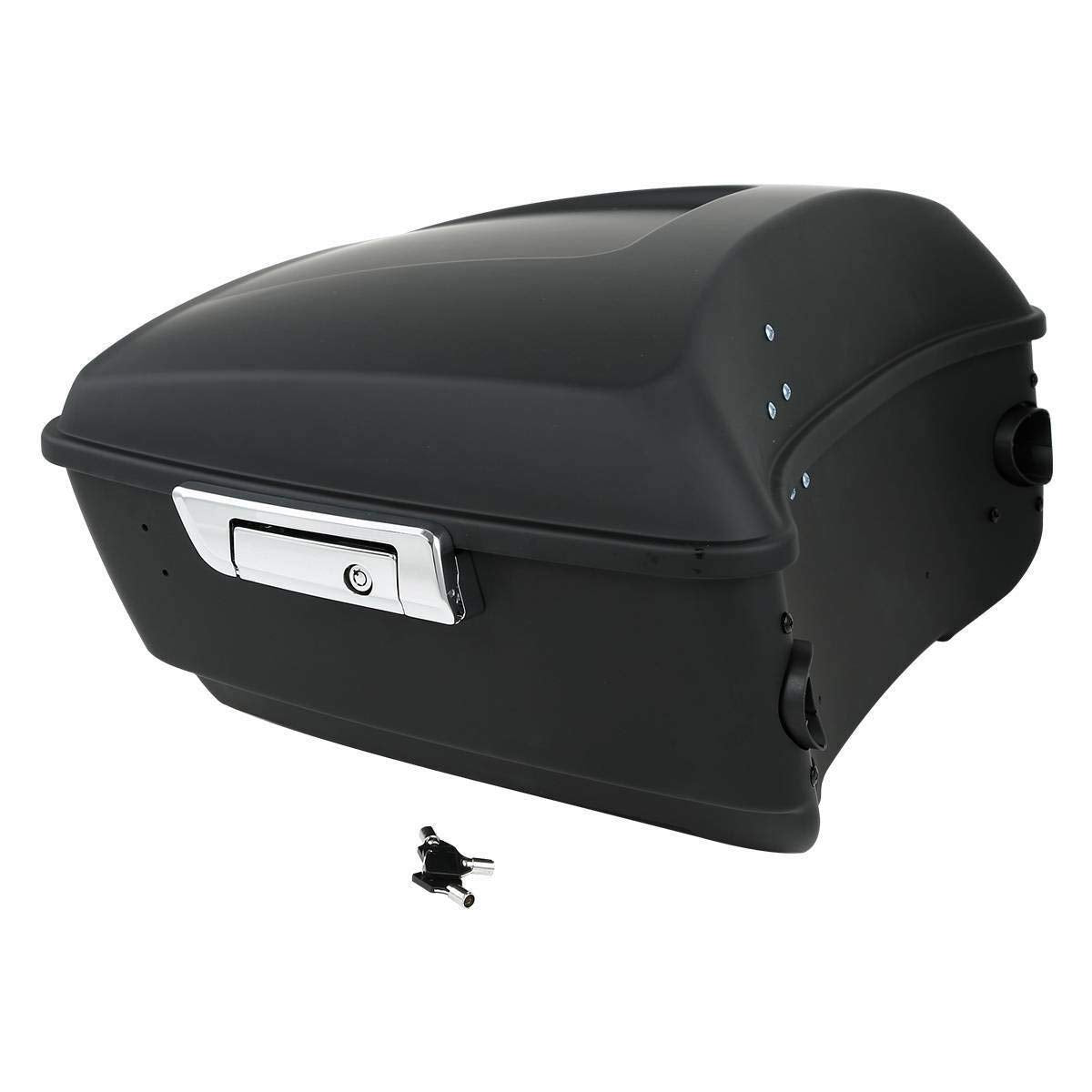 TCMT 13.7" King Motorcycle Trunk Box Black Latches Fits For Harley 2014-2025 Touring CVO Road King Road Glide Street Glide Electra Glide Pack