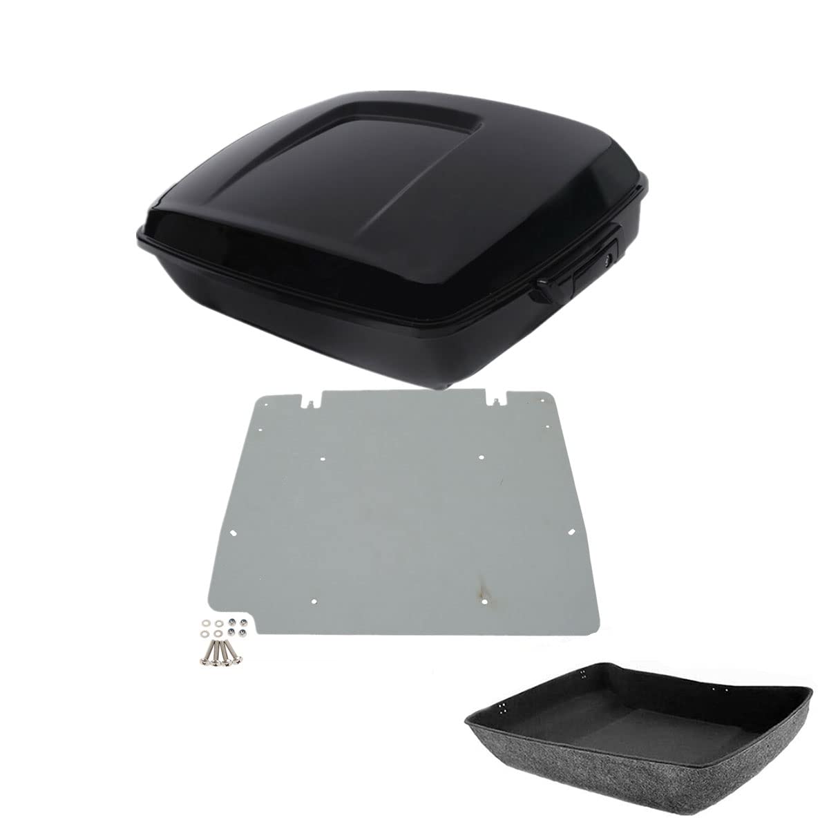 TCMT 10.7" Chopped Motorcycle Trunk Luggage Smoke LED Tail Light Fit For Harley 2014-2025 Touring Ultra-Classic Street Glide Road King Electra Glide FLHX FLHR FLHT Pack