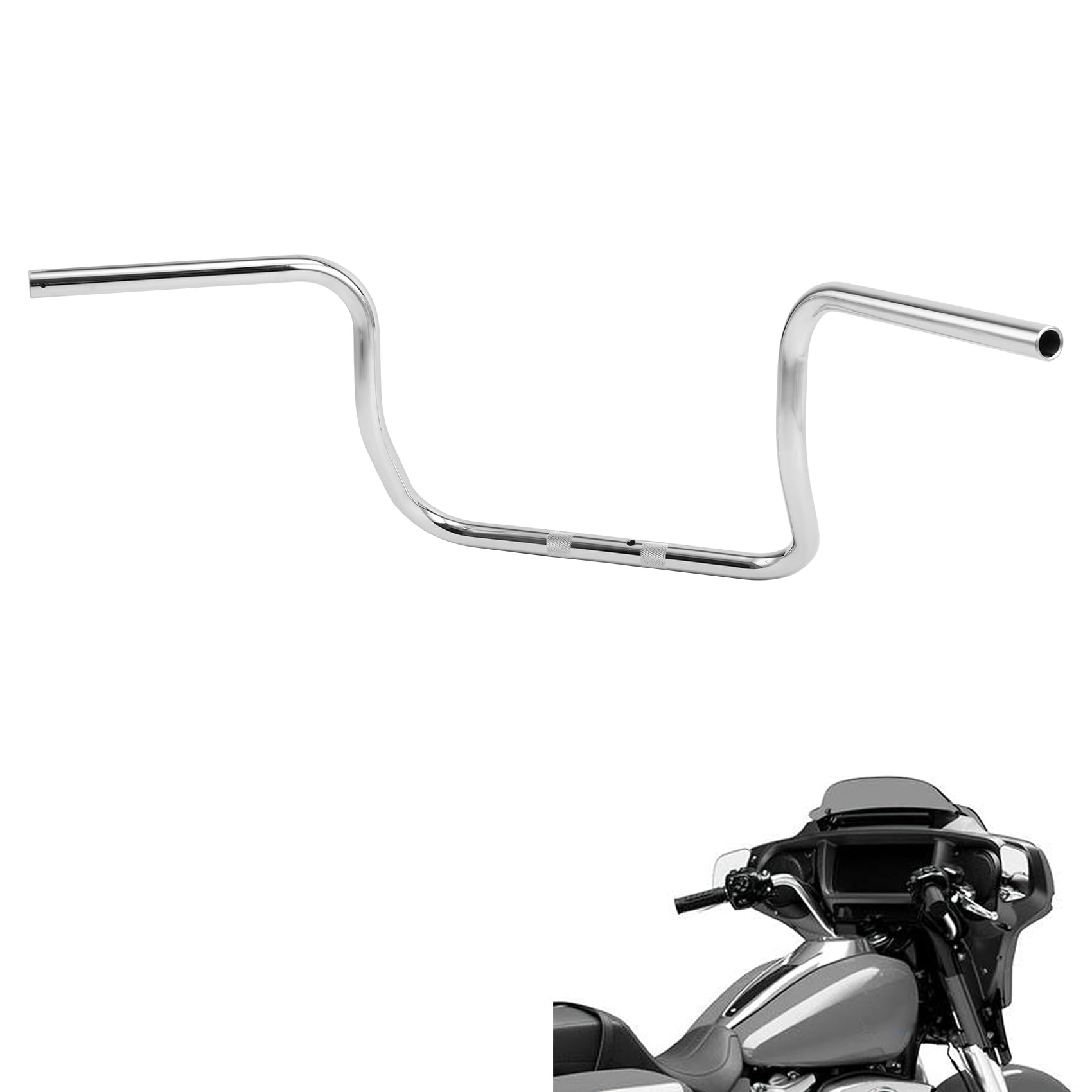 TCMT 12'' Rise Ape Hanger 1'' Handlebar Fit For Harley 2023-2025 CVO Street Glide FLHXSE 2024-2025 Street Glide FLHX Black