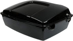 TCMT 10.7" Black Latches Chopped Motorcycle Trunk Box Backrest Pad Mount Rack Fit For Harley Touring 1997-2008 Road King Road Street Electra Glide Pack
