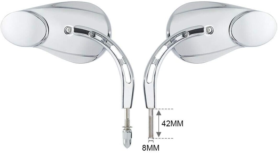 TCMT 8mm Double Rear View Side Mirrors Fits For Harley Road King CVO Road Street Tri Glide Sportster XL1200 XL883 XG500 XG750 Heritage Softail Dyna Low Rider Fat Boy