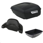 TCMT 13.7" King 2014-2025 Motorcycle Trunk Backrest Pad Top Luggage Rack Speakers Fit For Harley Touring CVO Road King Street Electra Glide Ultra Limited Pack