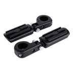 TCMT 1 1/4" Highway Engine Guard Streamliner Foot Pegs Clamp Fits For Harley Yamaha Kawasaki Suzuki Honda Black
