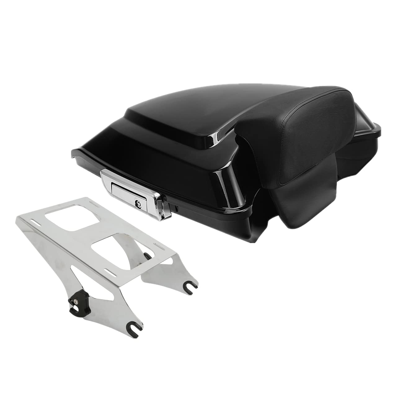 TCMT 5.5" Razor Motorcycle Trunk Box Backrest Pad Mounting Rack Fit For Harley 2014-2025 Touring Road King Street Road Electra Glide Pack