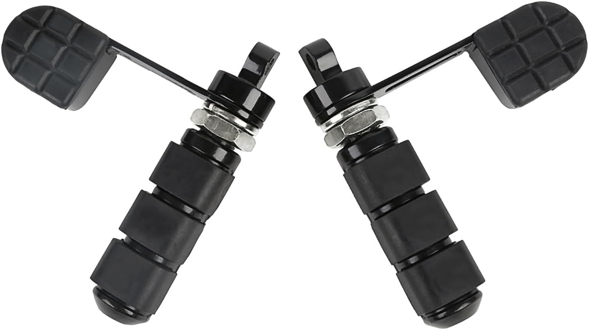 TCMT Anti Vibration Stirrup Heel Support Footpegs Fits For Harley Dyna Super Glide Wide Glide Street Bob Fat Bob Low Rider Heritage Softail Night Train Deluxe Sportster XL1200 XL883 (Black)