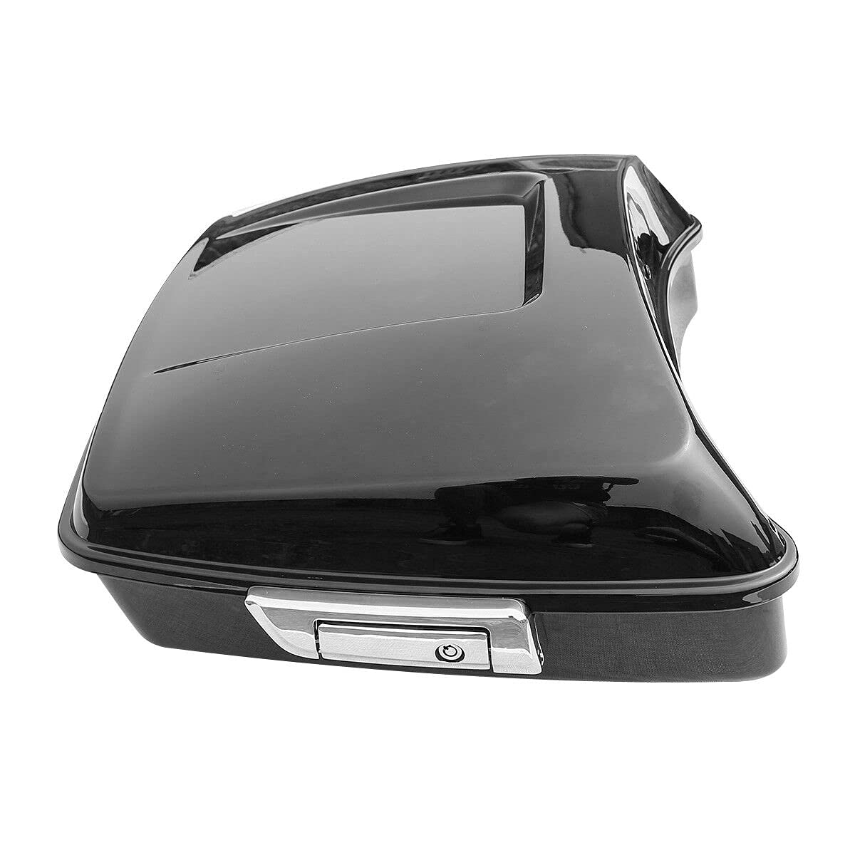 TCMT 10.7" Chopped Motorcycle Trunk Box Backrest LED Tail Light Fit For Harley Touring 2014-2025 Electra Glide Road Glide Road King FLHT FLTRX FLHR Chrome Latch Pack