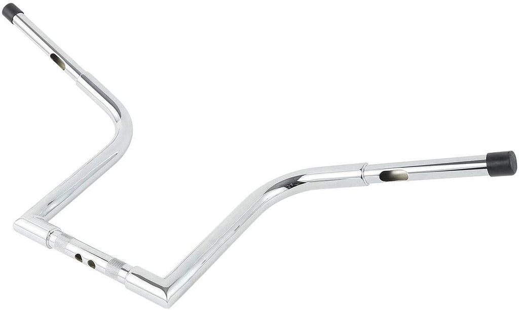 TCMT 12" Rise Ape Hanger Bar, 1-1/4" Fat Handlebar, Fits Harley FLST FXST Sportster XL, Chrome Steel, 34.5" Wide