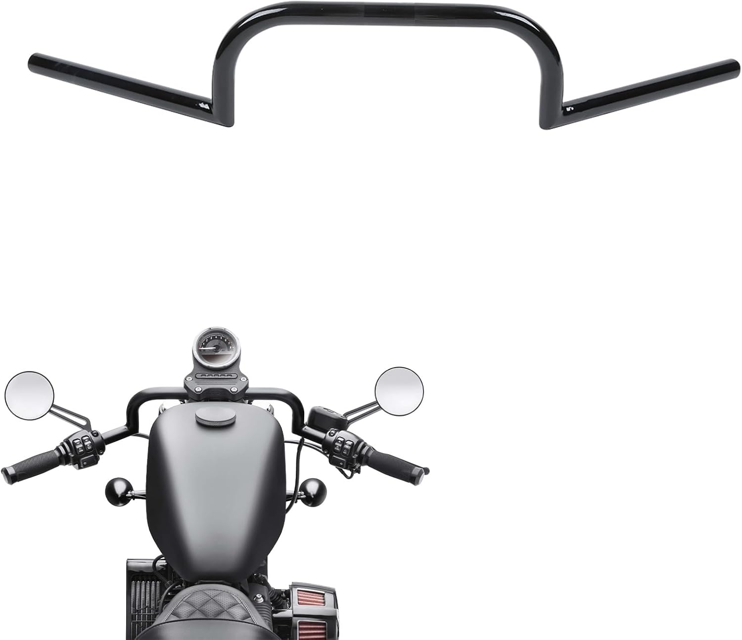 TCMT 7/8" Bars Cafe Racer Ace Handle Bar Fits For Triumph Bonneville Bobber Ducati Scrambler Cafe Racer Royal Enfield Continental GT 650