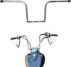 TCMT 12" Rise Ape Hanger Bar, 1-1/4" Fat Handlebar, Fits Harley FLST FXST Sportster XL, Chrome Steel, 34.5" Wide