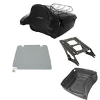 TCMT 13.7" King Motorcycle Trunk Backrest Pad Luggage Rack 2 Up Mounting Rack Base Plate Docking Fit For Harley 2014-2025 Touring CVO Road King Road Glide Street Glide Electra Glide Pack