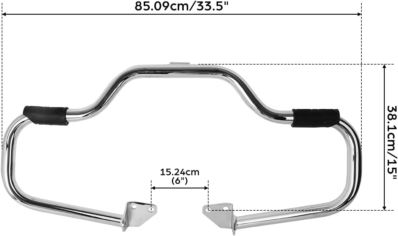 TCMT 1 1/4" Mustache Engine Guard Crash Bars Fits For Harley Dyna FXDB FXDF FXDL FXDWG FXDC Low Rider Street Bob Fat Bob Super Glide 2006-2017 Switchback FLD 2012-2016
