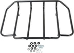 TCMT 10.7" Black Latch Chopped Motorcycle Trunk Box Pad Luggage Rack LED Tail Light Fit For Harley 2014-2025 Touring Street Glide Road King Electra Glide Ultra-Classic FLHX FLHR FLHT Pack