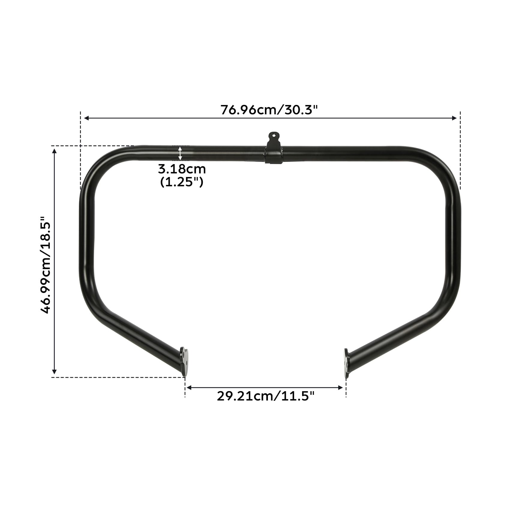TCMT Highway Engine Guard Crash Bar 1-1/4" 1.25" Long Angled Highway FootPegs Fit For Harley Touring CVO Street Glide 2015-2022 Road King Special 2017-2024 Street Glide 2009-2023