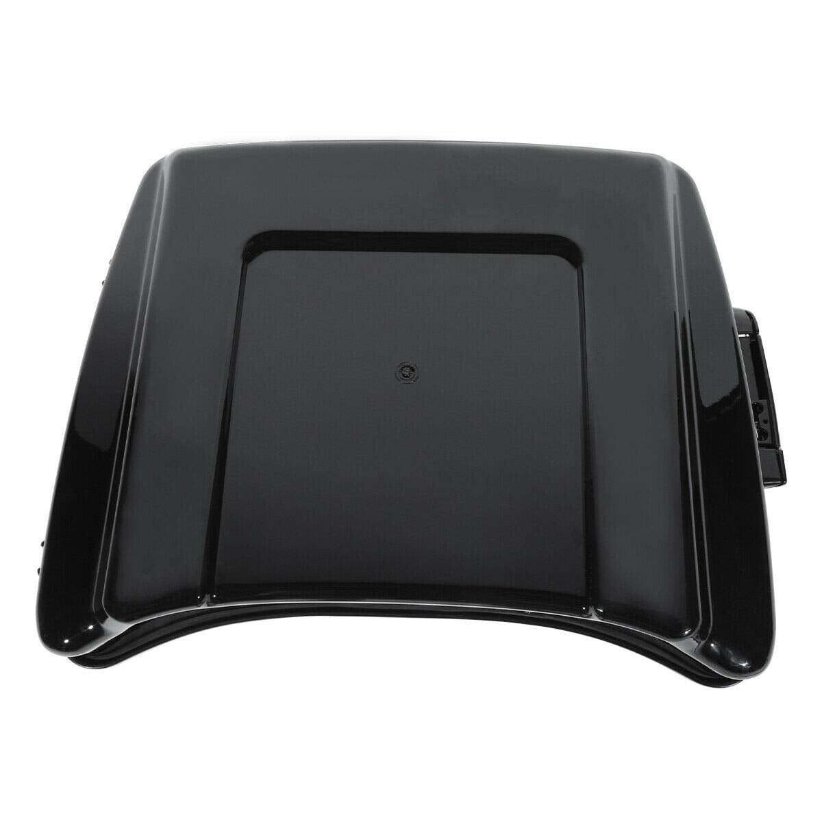 TCMT 10.7" Chopped Motorcycle Trunk Box Backrest LED Tail Light Fit For Harley Touring 2014-2025 Electra Glide Road Glide Road King FLHT FLTRX FLHR Chrome Latch Pack