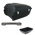 TCMT 13.7" King 2014-2025 Motorcycle Trunk Backrest Pad Top Luggage Rack Speakers Fit For Harley Touring CVO Road King Street Electra Glide Ultra Limited Pack