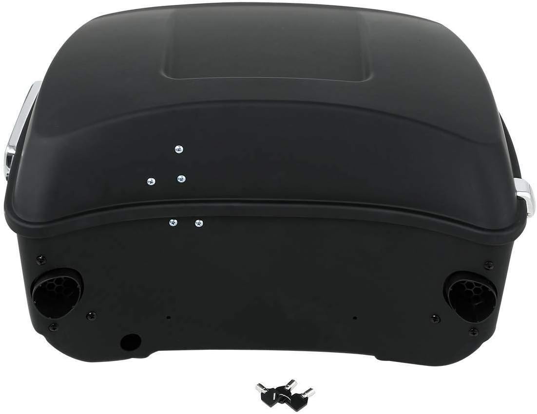 TCMT 13.7" King 2014-2025 Motorcycle Trunk Backrest Pad Top Luggage Rack Speakers Fit For Harley Touring CVO Road King Street Electra Glide Ultra Limited Pack