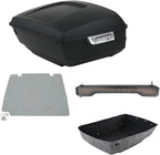 TCMT 13.7" King Motorcycle Trunk Box W/Latches Brake TailLight Base Plate Fit For Harley 2014-2025 Touring CVO Road King Road Glide Street Glide Electra Glide Pack