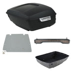 TCMT 13.7" King Motorcycle Trunk Box W/Latches Brake TailLight Base Plate Fit For Harley 2014-2025 Touring CVO Road King Road Glide Street Glide Electra Glide Pack