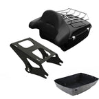TCMT 13.7" King 2014-2025 Motorcycle Trunk Backrest Pad Luggage Rack Speakers Taillight Fit For Harley Trunk Touring CVO Road King Road Glide Street Glide Electra Glide Pack