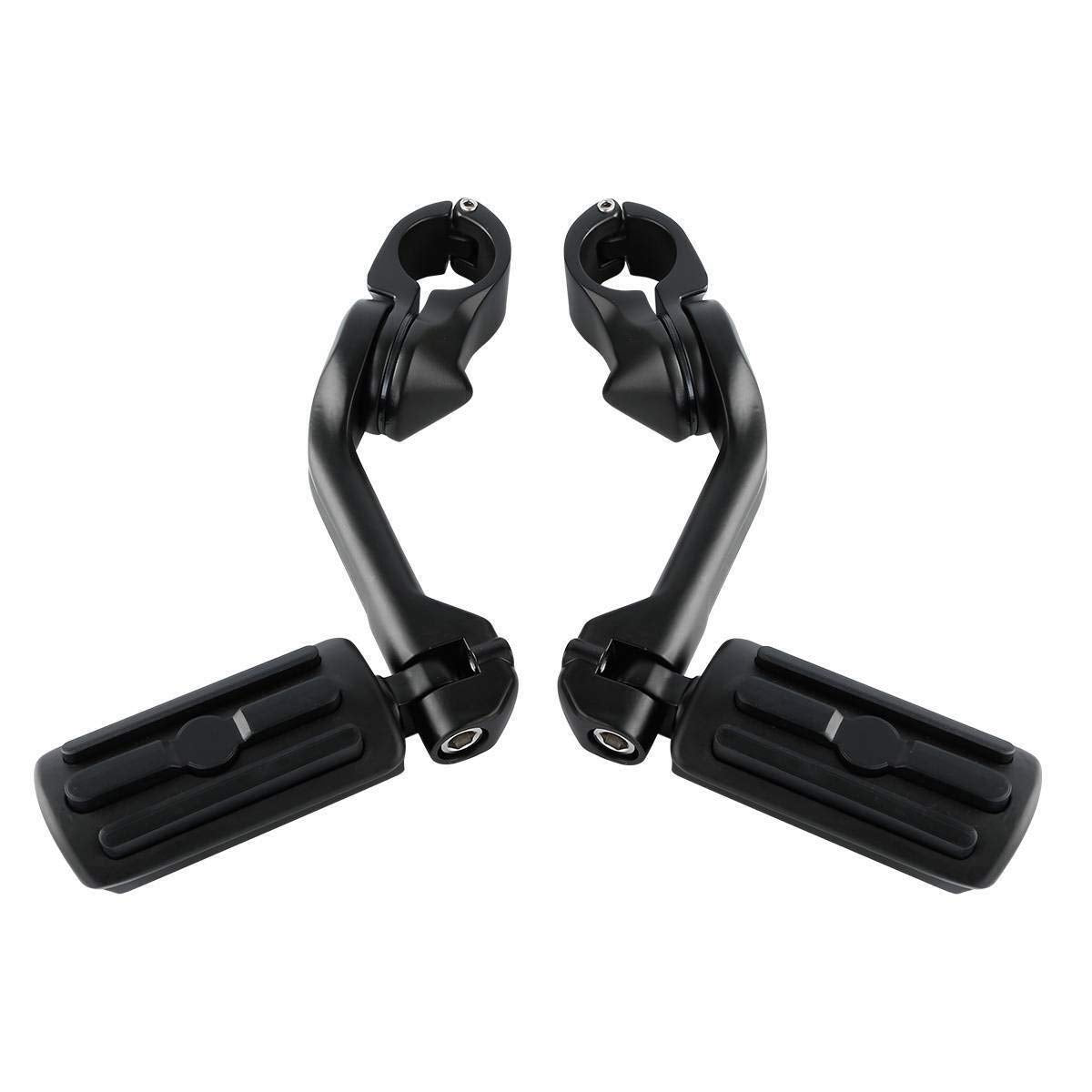 TCMT 1.25" Highway Foot Pegs Footpeg Footrest Fits For Harley Touring Road King Street Glide Road Glide Electra Glide Softail Sportster Dyna with 1.25" Engine Guards