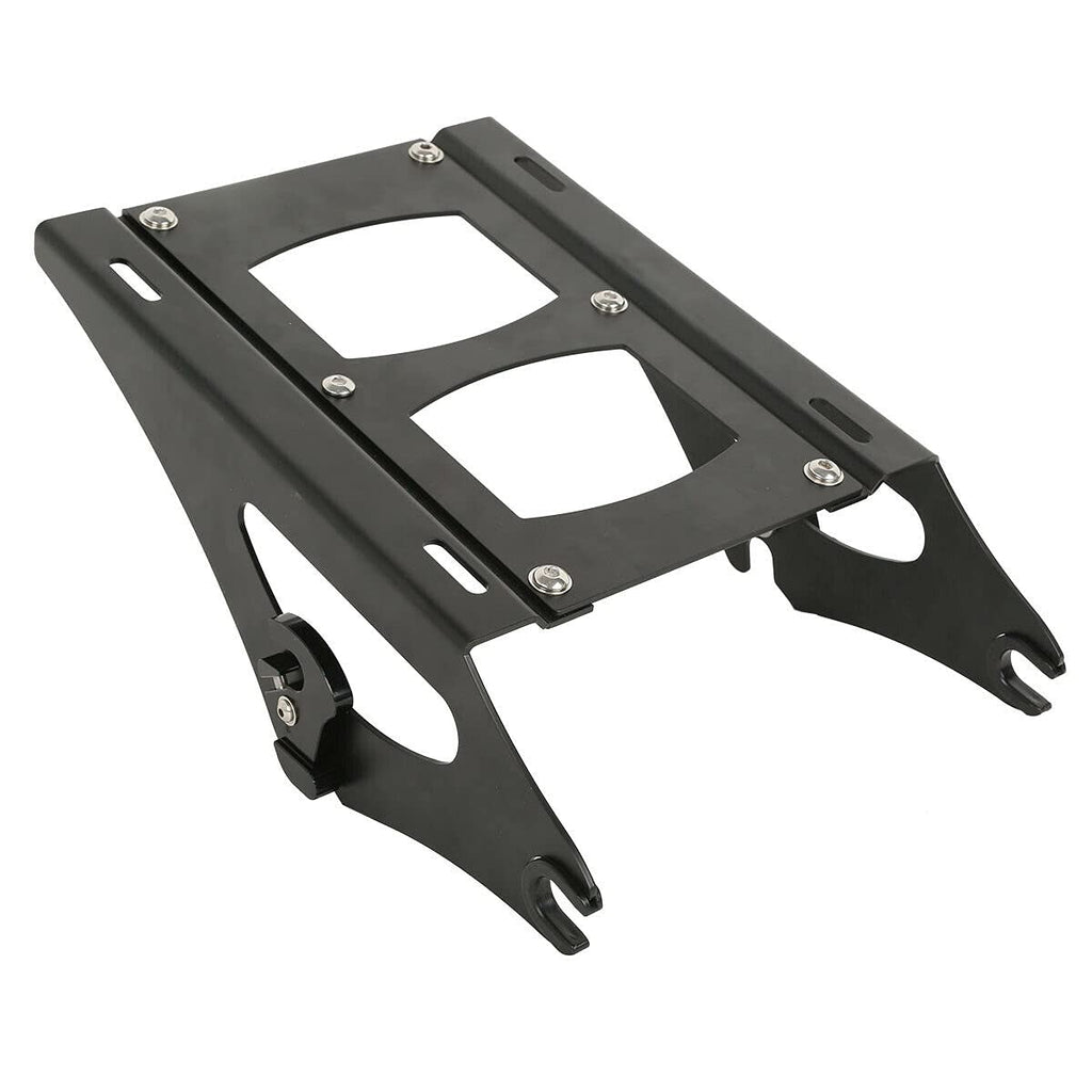 TCMT 5.5" Razor Motorcycle Trunk Backrest Pad Two Up Mounting Rack Fit For Harley 2014-2025 Touring CVO Road King Road Glide Street Glide Electra Glide Pack